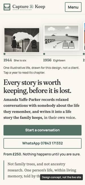 Britain Through the Decades on a phone, first screen